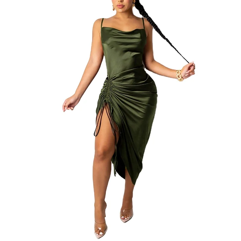 spaghetti strap casual drawstring girls dresses fashion satin pencil low cut backless dresses 2021, As picture shown or customized following customer design
spaghetti strap casual drawstring girls dresses fashion satin pencil low cut backless dresses 2021, As picture shown or customized following customer design