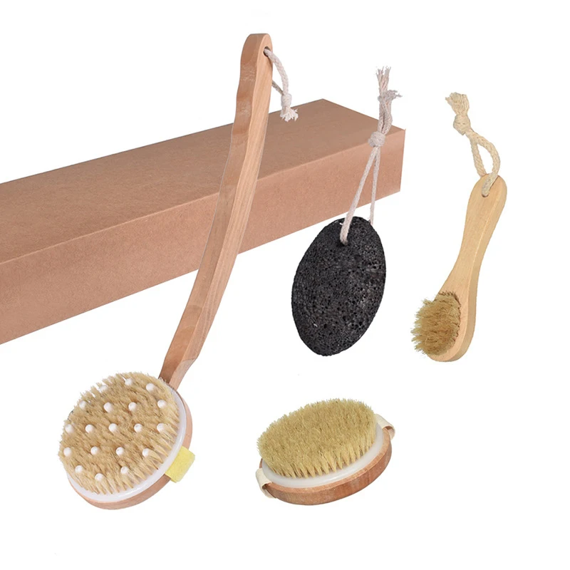 Private Label 4PCS Personal Care Products Bathroom Wooden Massage Brush Rubbing Spa Brush with Pumice Stone, Natural
Private Label 4PCS Personal Care Products Bathroom Wooden Massage Brush Rubbing Spa Brush with Pumice Stone, Natural