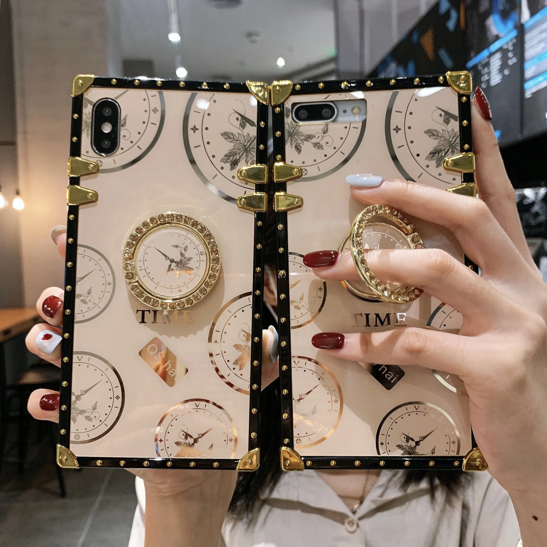 Luxury Clock Phone Case For iPhone 11 Pro Max Diamond Ring Holder Glitter Back Cover Fashion Phone Case For iPhone 11
Luxury Clock Phone Case For iPhone 11 Pro Max Diamond Ring Holder Glitter Back Cover Fashion Phone Case For iPhone 11