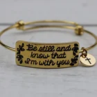 Christian Quotes Engraved Expandable Gold Bracelet Jewelry Inspirational Religious Gifts for Women
