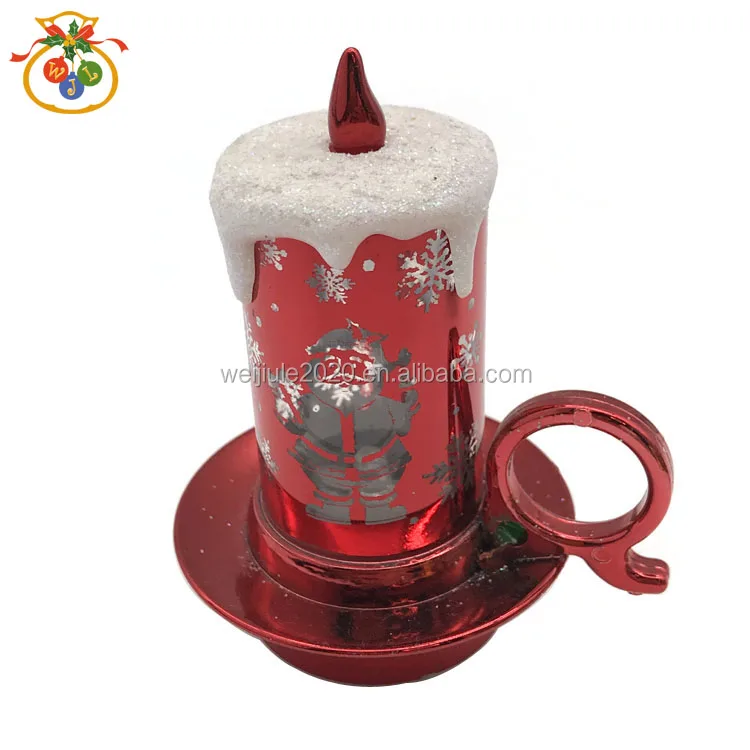ZF-018D WEIJIULE latest innovation Christmas party decoration supplies children's gifts LDE lamp electroplating small candle cup