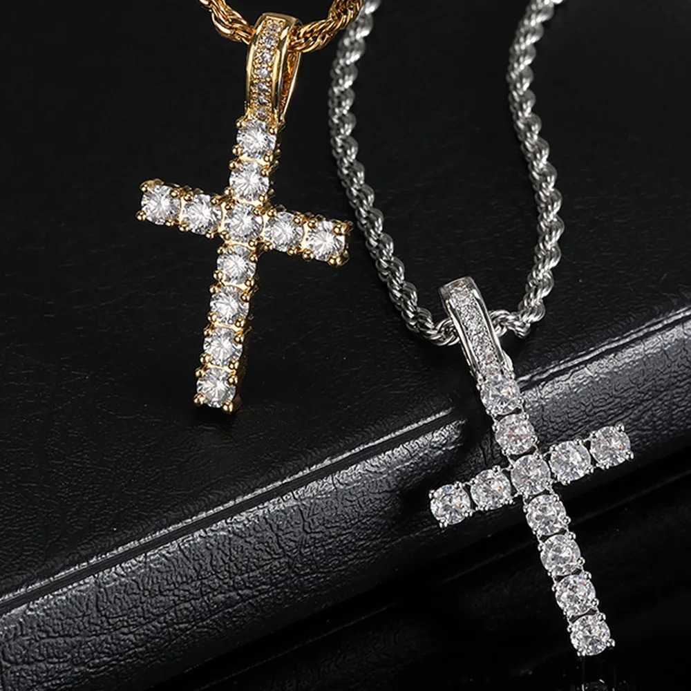 Bling Stainless Steel Jewelry Iced Out CZ stone Cross Pendant Necklace Hip Hop Jewelry 24inch Rope chain
Bling Stainless Steel Jewelry Iced Out CZ stone Cross Pendant Necklace Hip Hop Jewelry 24inch Rope chain