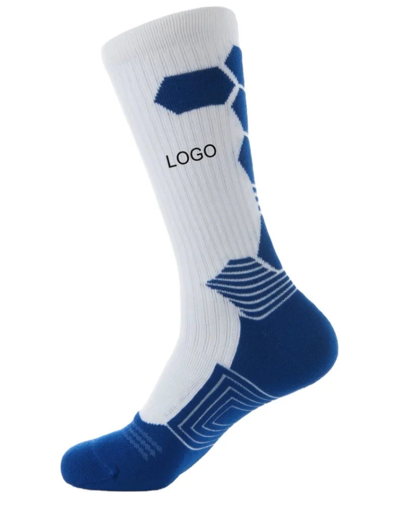 orient befit Custom logo wholesale high quality polyester/cotton crew unisex  athletic basketball socks
