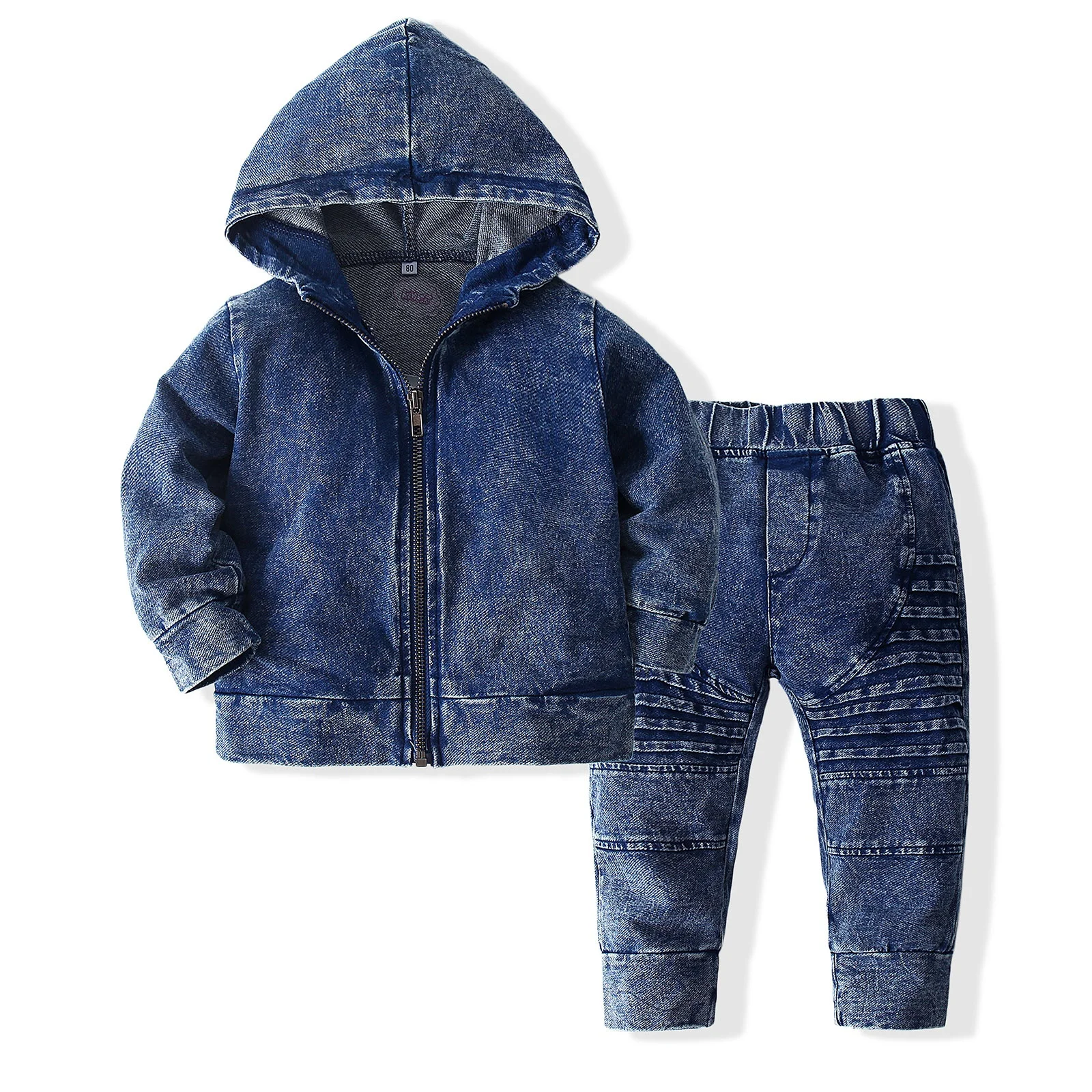 New children's clothing handsome denim suit 1-5 years old toddler boys autumn fashion denim hooded jacket+pants boy clothes set, As picture
New children's clothing handsome denim suit 1-5 years old toddler boys autumn fashion denim hooded jacket+pants boy clothes set, As picture