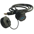 High quality fast delivery usb 2.0 3.0 female to male cable connector AM to AM waterproof IP 67 for data transportation