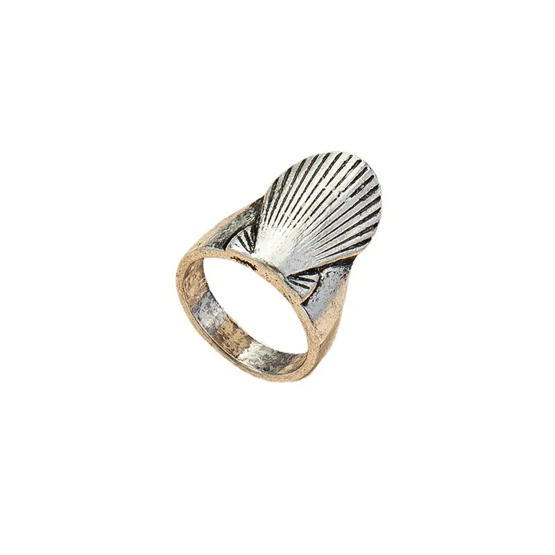 Fashion Geometric Metal Fan-Shaped Shell Ring Simple Antique Alloy Ring Women Vintage Jewelry Party Accessories 202103
Fashion Geometric Metal Fan-Shaped Shell Ring Simple Antique Alloy Ring Women Vintage Jewelry Party Accessories 202103