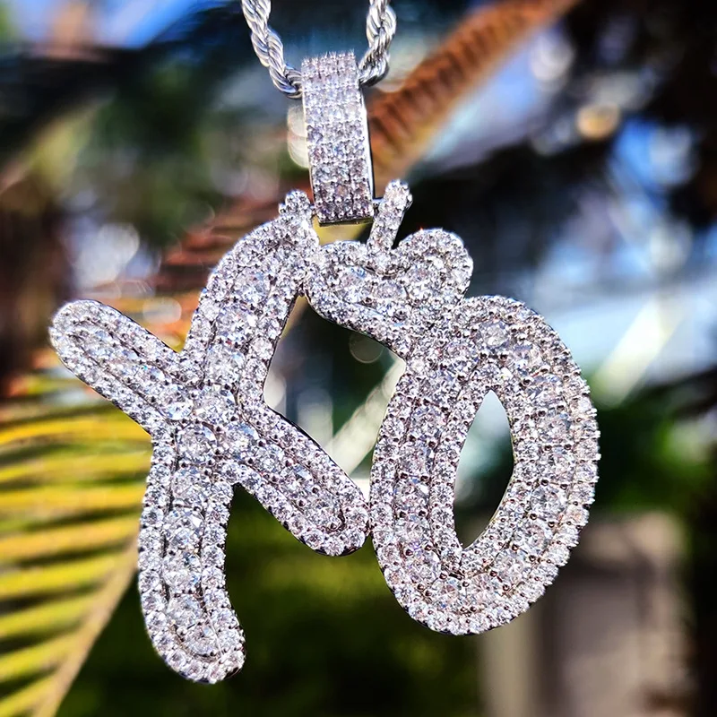 Custom Hip Hop Pendant 18k Gold Punk Jewelry Paved CZ Lab Diamond XO Heart Pendant Necklace for Sale, Picture
Custom Hip Hop Pendant 18k Gold Punk Jewelry Paved CZ Lab Diamond XO Heart Pendant Necklace for Sale, Picture