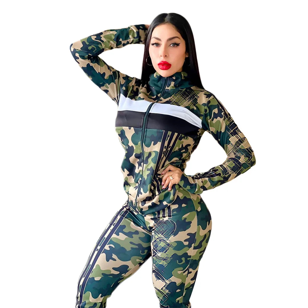 Hot selling 2022 brand clothing new camouflage commuter printing sports two-piece set 2 colors in stock J2605
Hot selling 2022 brand clothing new camouflage commuter printing sports two-piece set 2 colors in stock J2605