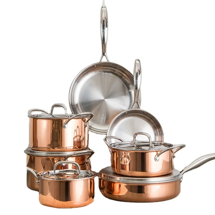 german style cookware sets modern kitchen ware copper cookware frying pan Non-coating copper pan set
german style cookware sets modern kitchen ware copper cookware frying pan Non-coating copper pan set
