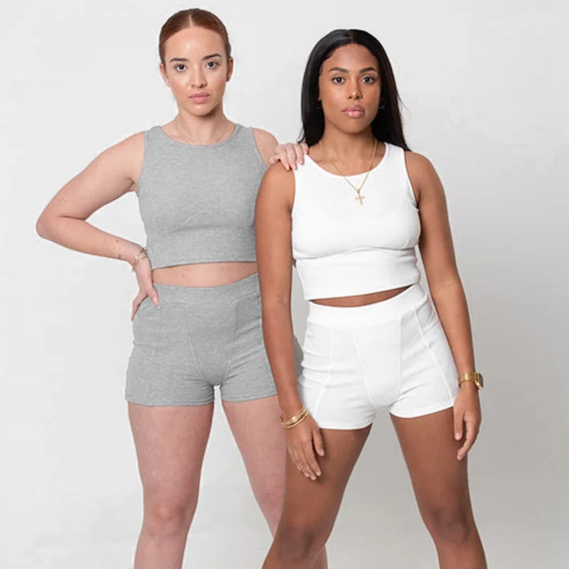 Solid Sleeveless Crop Top two piece short set matching sets outfits two piece set, Picture
Solid Sleeveless Crop Top two piece short set matching sets outfits two piece set, Picture