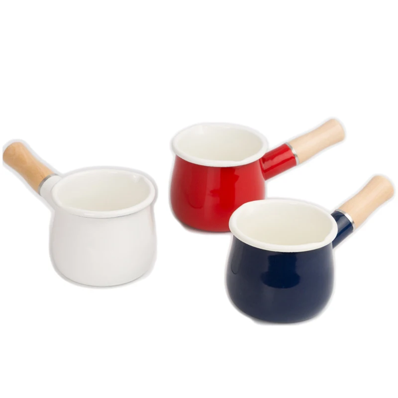 Classic Non Stick Mini Coffee Enamel Milk Pot Pan Clay Cooking With Single Wooden Handle
Classic Non Stick Mini Coffee Enamel Milk Pot Pan Clay Cooking With Single Wooden Handle