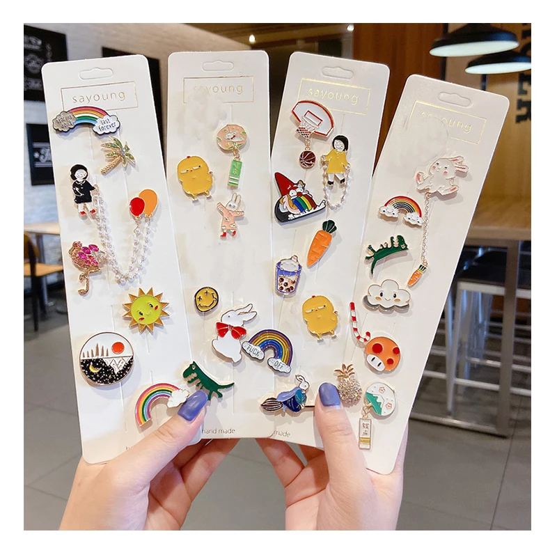 Wholesale cute personality badge neckline decoration alloy girl brooch, Picture shown
Wholesale cute personality badge neckline decoration alloy girl brooch, Picture shown