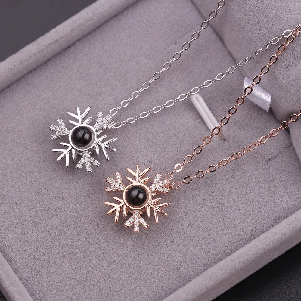 Fashion Romantic Gift Jewelry 100 languages I love you Projection Snowflake shape Pendant Necklace 
Fashion Romantic Gift Jewelry 100 languages I love you Projection Snowflake shape Pendant Necklace