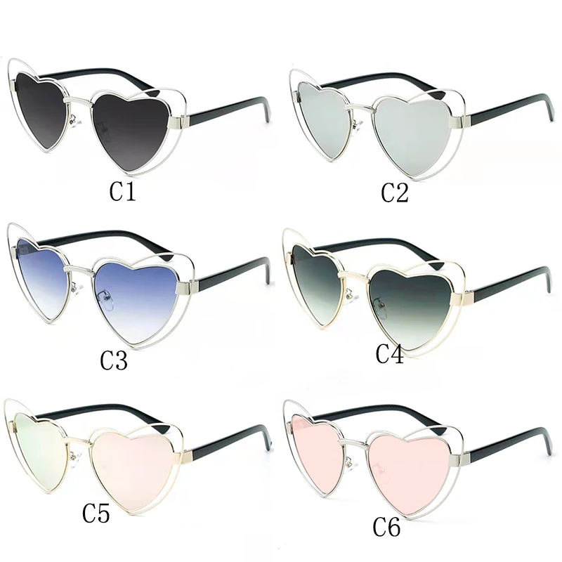 Metal Fashion Women Double Heart Sunglasses Love Sunglasses Ladies Heart Sun Glasses Wholesale For Women 2021, 6colors
Metal Fashion Women Double Heart Sunglasses Love Sunglasses Ladies Heart Sun Glasses Wholesale For Women 2021, 6colors