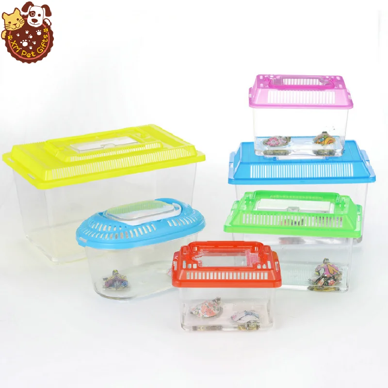 Portable plastic goldfish tank, transparent tortoise tank, reptile pet breeding and transportation box
Portable plastic goldfish tank, transparent tortoise tank, reptile pet breeding and transportation box