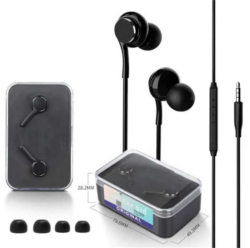 3.5MM Jack In-Ear Earphone Sports Mic Volume Control Earphones Headphone For Samsung Galaxy S8 S10 S9 S10e note 2 4 With Box, White black
3.5MM Jack In-Ear Earphone Sports Mic Volume Control Earphones Headphone For Samsung Galaxy S8 S10 S9 S10e note 2 4 With Box, White black