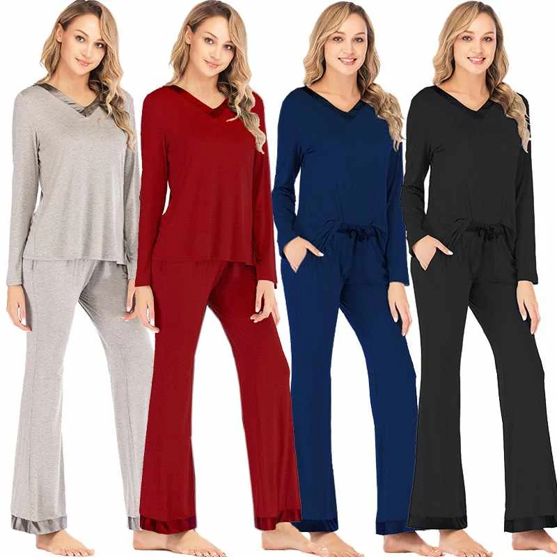 Autumn and Winter New Women's Loose Homewear Pajamas Long-sleeved Suit Two-piece Set
Autumn and Winter New Women's Loose Homewear Pajamas Long-sleeved Suit Two-piece Set