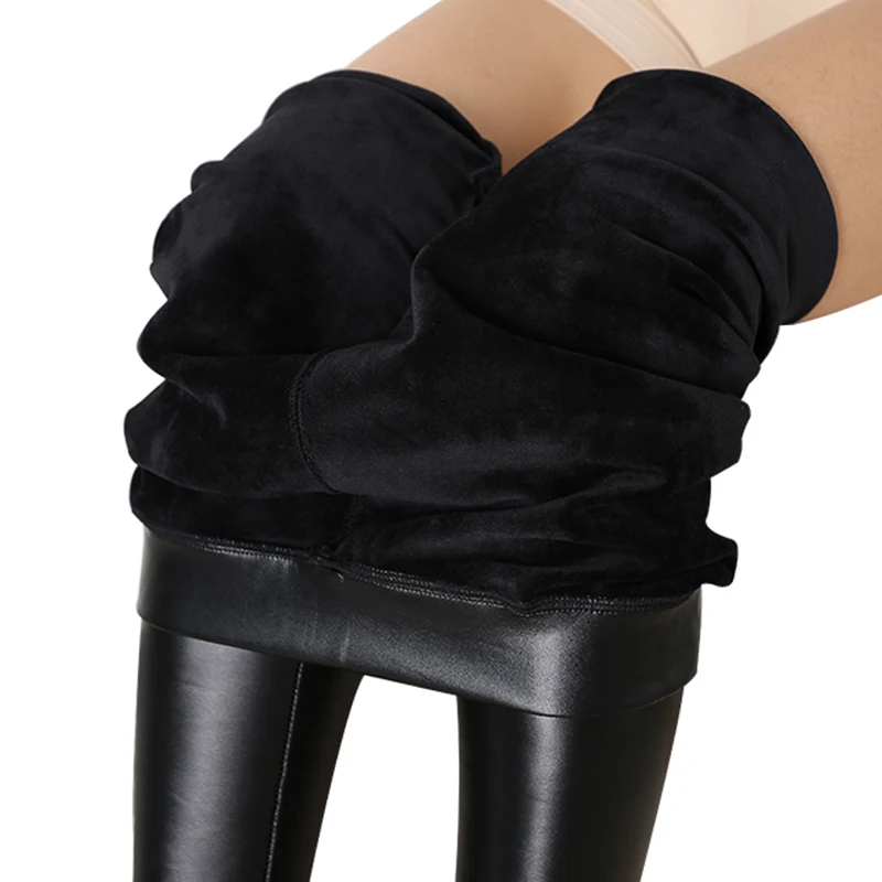 Winter Warm Legging Sexy Black Leather Pants High Waist Casual Solid Faux Leather Leggings, Picture
Winter Warm Legging Sexy Black Leather Pants High Waist Casual Solid Faux Leather Leggings, Picture