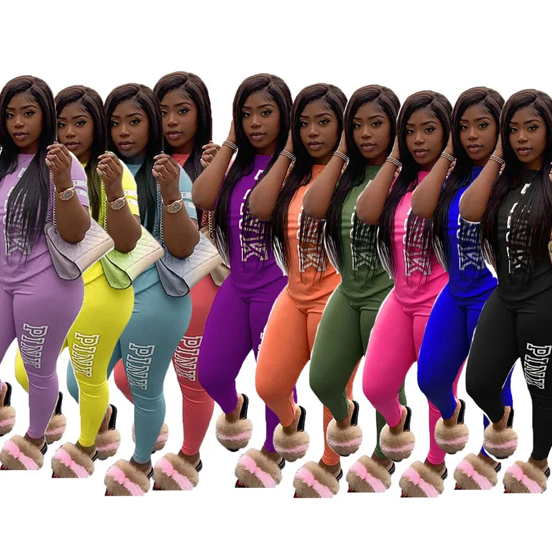 Dropshipping Products 2021 Low Moq 2 Piece t Shirts Pant Set Letter Print Casual Summer Two Piece Pants Set For Women
Dropshipping Products 2021 Low Moq 2 Piece t Shirts Pant Set Letter Print Casual Summer Two Piece Pants Set For Women