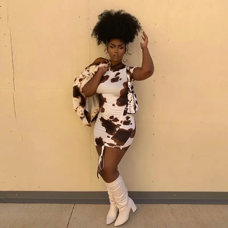 2021 New Arrival Women spring short sleeve cowPrinted sexy dress women ladies dresses
2021 New Arrival Women spring short sleeve cowPrinted sexy dress women ladies dresses