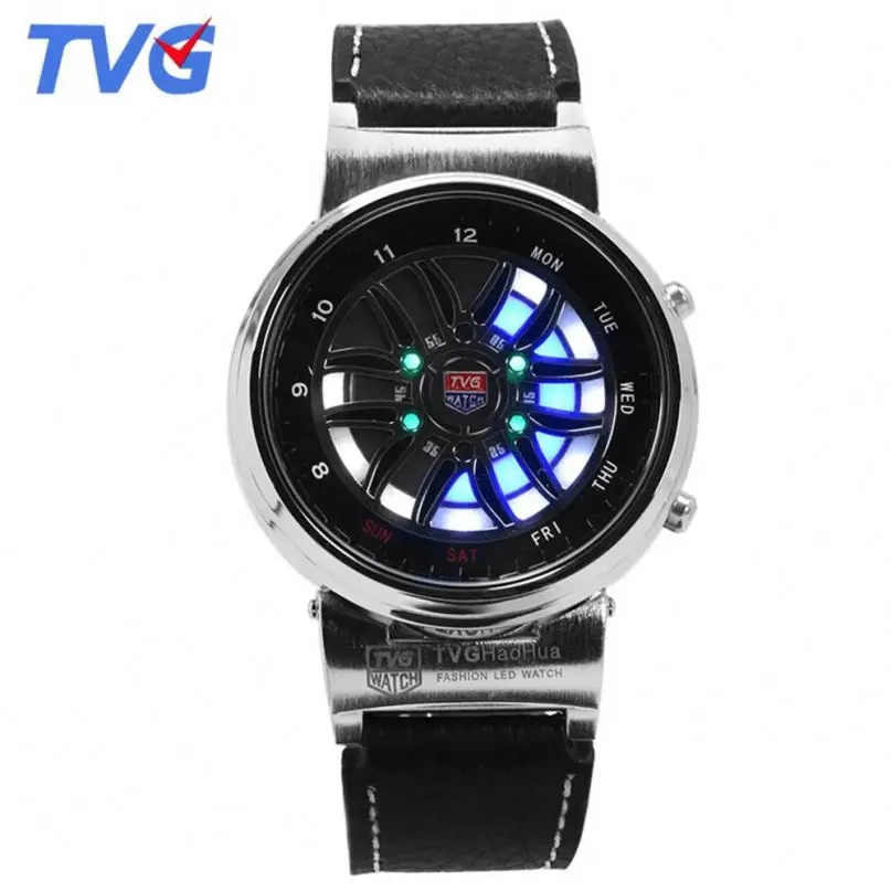 TVG X6 new design Digital Wrist Watch Fashion Cool Creative Date Week Multifunction LED Leather Strap sport Watch China Supplier
TVG X6 new design Digital Wrist Watch Fashion Cool Creative Date Week Multifunction LED Leather Strap sport Watch China Supplier