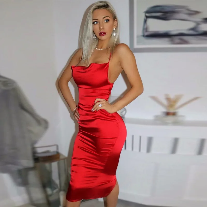 Hot Sale 2021 Summer Fashion Vetement Femme Fitted Dresses Women Spaghetti Straps Lady Elegant Bodycon Dress
Hot Sale 2021 Summer Fashion Vetement Femme Fitted Dresses Women Spaghetti Straps Lady Elegant Bodycon Dress