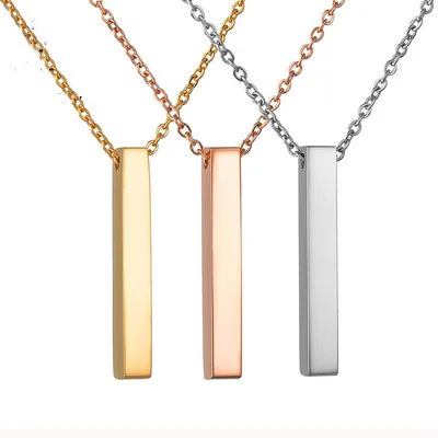 Popular fashion jewelry custom lettering pendant unisex mens simple chain stainless steel necklace, Gold/silver/rose gold
Popular fashion jewelry custom lettering pendant unisex mens simple chain stainless steel necklace, Gold/silver/rose gold