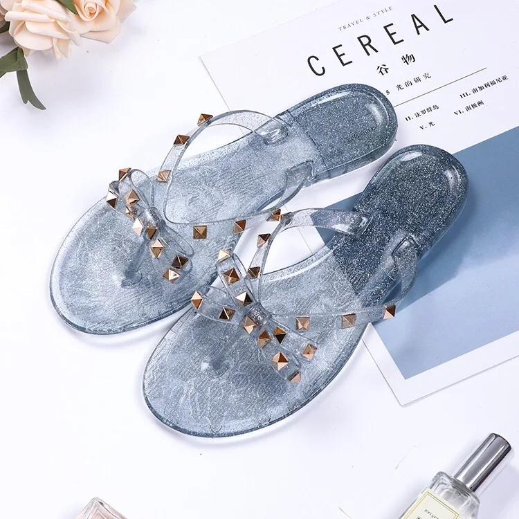 2020 New Style Rivet Bow Jelly Shoes crystal Flip-flops slippers Plastic PVC Outdoor Beach Sandals for Women, Black,apricot,transparent white,transparent black,transparent orange
2020 New Style Rivet Bow Jelly Shoes crystal Flip-flops slippers Plastic PVC Outdoor Beach Sandals for Women, Black,apricot,transparent white,transparent black,transparent orange