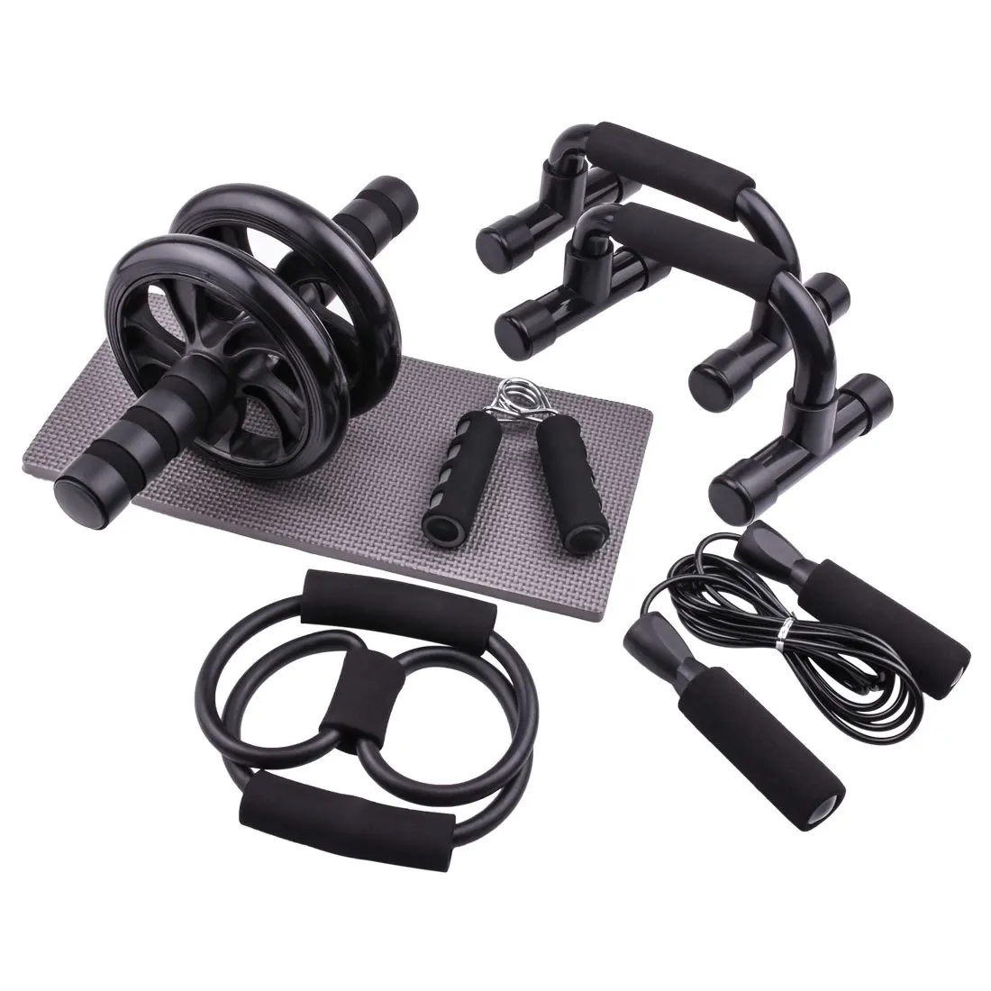 MT Fitness AB Wheel Jump Rope Set Core Sliders Push Up Bar Exercise Set With Knee Mat Workout Gym Equipment, Gray,rose red,black,black stripe
MT Fitness AB Wheel Jump Rope Set Core Sliders Push Up Bar Exercise Set With Knee Mat Workout Gym Equipment, Gray,rose red,black,black stripe