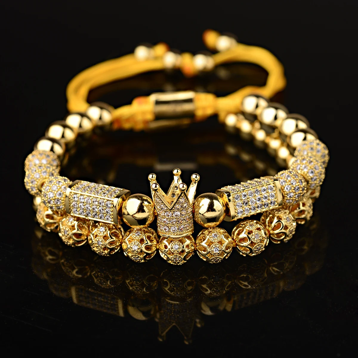 Luxury Jewelry Couple Distance Bracelets Charm White Zircon Imperial Crown Geometric Bracelet For Women Men, Multi-colors
Luxury Jewelry Couple Distance Bracelets Charm White Zircon Imperial Crown Geometric Bracelet For Women Men, Multi-colors