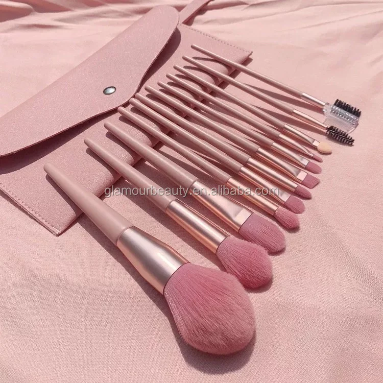 12pcs high end cute matte pink makeup brush set custom logo with brush bag woman beauty tools
12pcs high end cute matte pink makeup brush set custom logo with brush bag woman beauty tools
