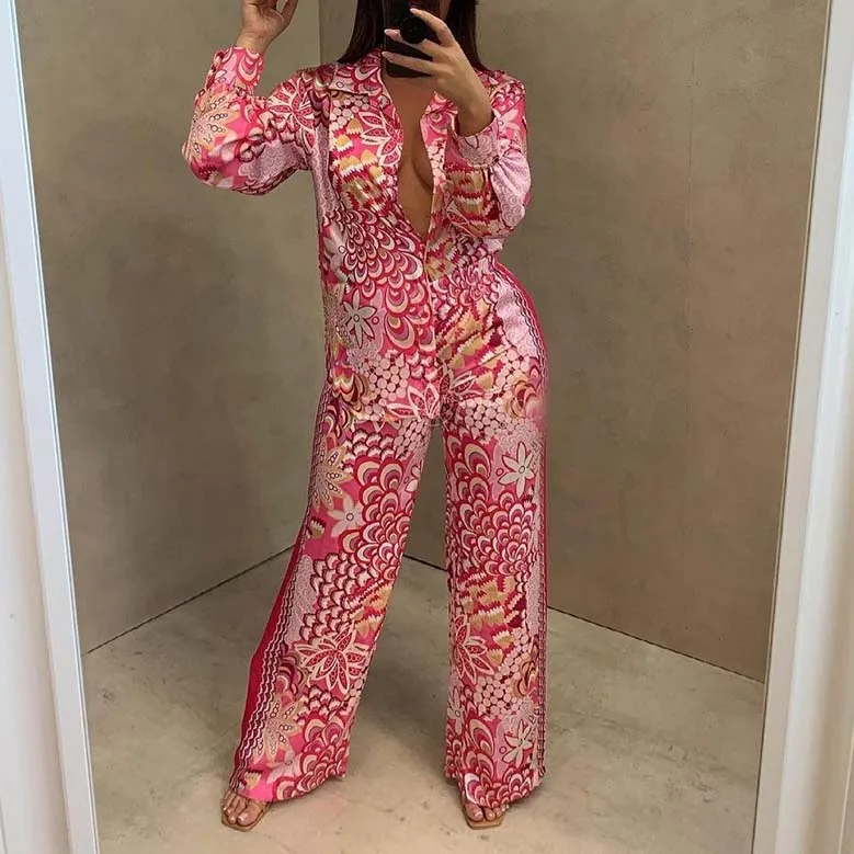 FS5358D Hot sale long sleeve prints shirts outfits women casual Two pieces pants sets
FS5358D Hot sale long sleeve prints shirts outfits women casual Two pieces pants sets