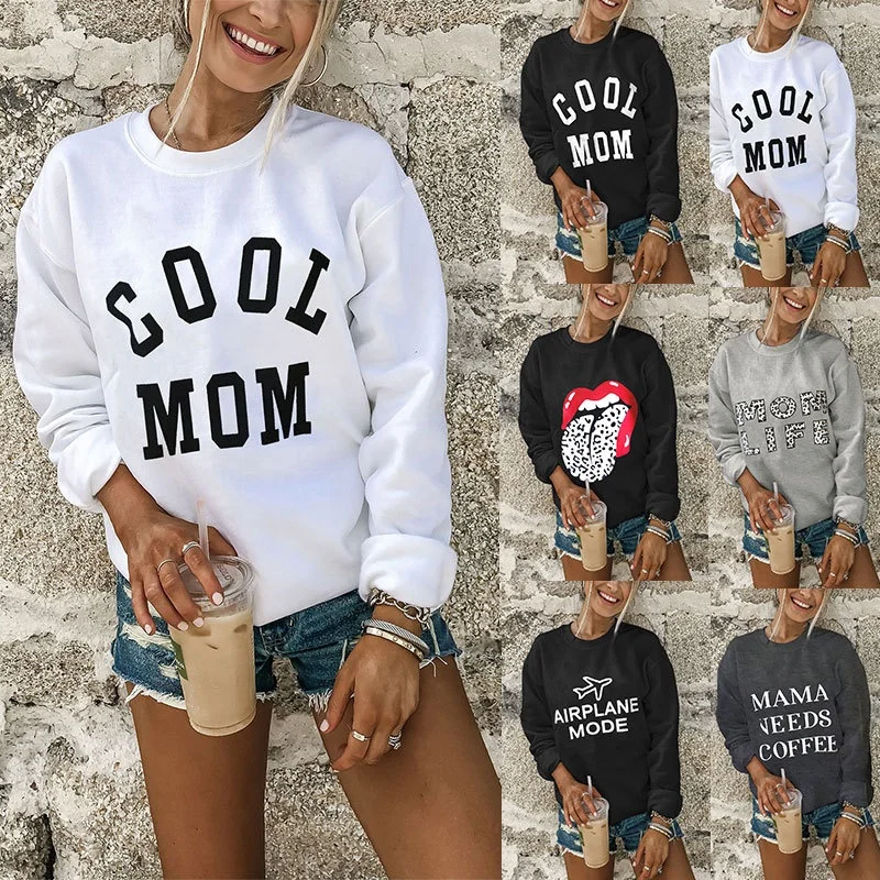USA Letter cool mom print New women fashion Long Sleeve Sweatshirt Jumper Pullover Top, Pictures
USA Letter cool mom print New women fashion Long Sleeve Sweatshirt Jumper Pullover Top, Pictures