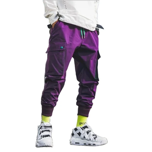 Autumn new multi-pocket overalls men's drawstring jogging pants black streetwear sports trousers, Customized color 
Autumn new multi-pocket overalls men's drawstring jogging pants black streetwear sports trousers, Customized color