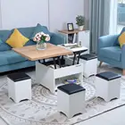 Tea Table Modern New Smart Lift Top Wood Tea Coffee Table With Storage Cabinet For Living Room