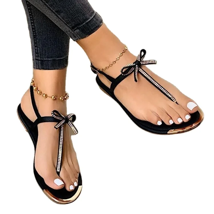 Women's sandals new summer 2021 comfortable flat bottomed women's shoes sweet bow toe beach sandals, White, black, gold
Women's sandals new summer 2021 comfortable flat bottomed women's shoes sweet bow toe beach sandals, White, black, gold
