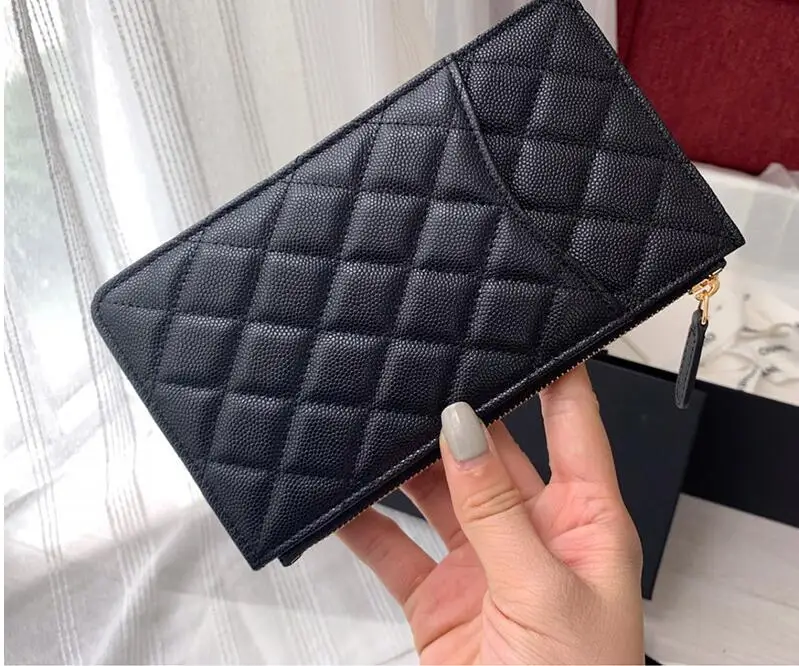 Women luxury caviar leather Wallet top quality designer brands Clutch card holder feminine purse cellphone pouch Long Wallet
Women luxury caviar leather Wallet top quality designer brands Clutch card holder feminine purse cellphone pouch Long Wallet