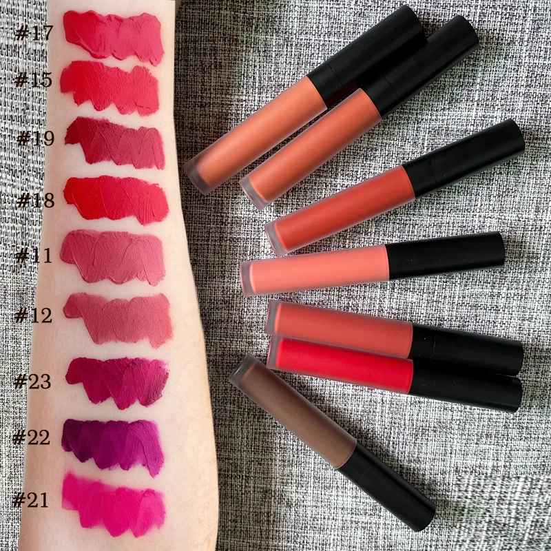 Long lasting waterproof cosmetics 24 colors matte liquid velvet lipstick 
Long lasting waterproof cosmetics 24 colors matte liquid velvet lipstick