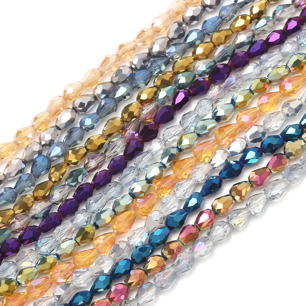 Waterdrop Shape Glass Beads For Jewelry Making Crystal Beads For Women Pendant Necklace Decoration DIY Accessories 5strips/batch
Waterdrop Shape Glass Beads For Jewelry Making Crystal Beads For Women Pendant Necklace Decoration DIY Accessories 5strips/batch