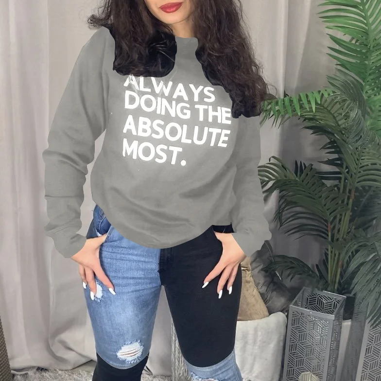 MT265-200 2020 autumn and winter hot sale elegant blouse long-sleeved letter printing ladies hoodie ladies tops wholesale
MT265-200 2020 autumn and winter hot sale elegant blouse long-sleeved letter printing ladies hoodie ladies tops wholesale