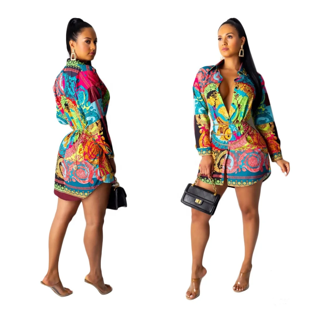 Fashion Hot Sale Printed Shirt Skirt Dress MT15-1900 Europe and The United States for Women Summer Blouses & Tops Casual Short
Fashion Hot Sale Printed Shirt Skirt Dress MT15-1900 Europe and The United States for Women Summer Blouses & Tops Casual Short