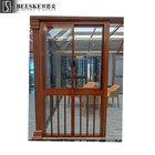 Building Material Luxury Beautiful Design Waterproof Aluminium Brown Color Sliding Glass Window