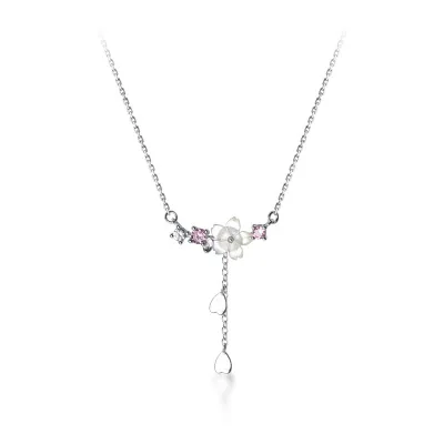 Light Luxury Necklace Tassel With Diamond Clavicle Necklace Silver 925, As picture
Light Luxury Necklace Tassel With Diamond Clavicle Necklace Silver 925, As picture
