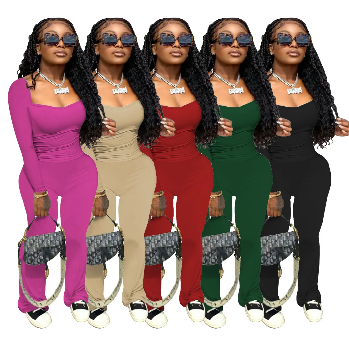 2021 New winter two piece set women Long Sleeve bodycon pants set women clothing 2 pieces pants, Picture shows
2021 New winter two piece set women Long Sleeve bodycon pants set women clothing 2 pieces pants, Picture shows