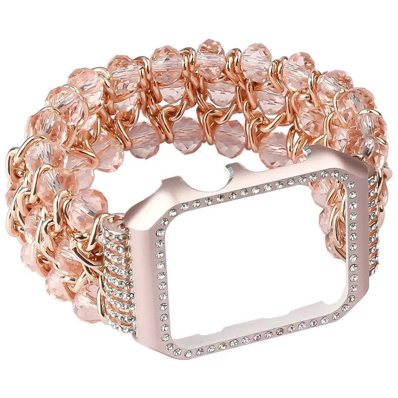 2020 Yapears for Apple Watch Beaded Elastic Bracelet Band with Case for iWatch Series 5 4 3 2 1 Aluminum Cover
2020 Yapears for Apple Watch Beaded Elastic Bracelet Band with Case for iWatch Series 5 4 3 2 1 Aluminum Cover