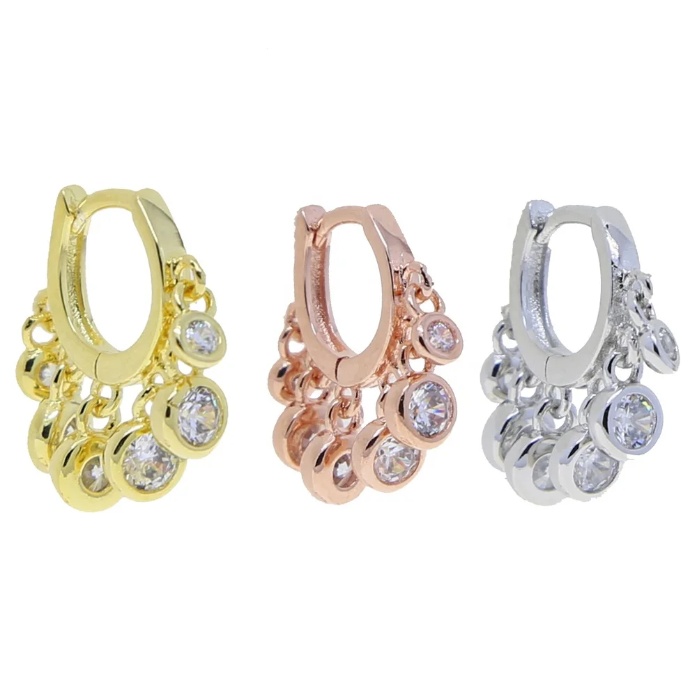 Trendy drop charm diamond gold rose gold silver 3 colors huggie hoop party earrings women jewelry, Picture
Trendy drop charm diamond gold rose gold silver 3 colors huggie hoop party earrings women jewelry, Picture