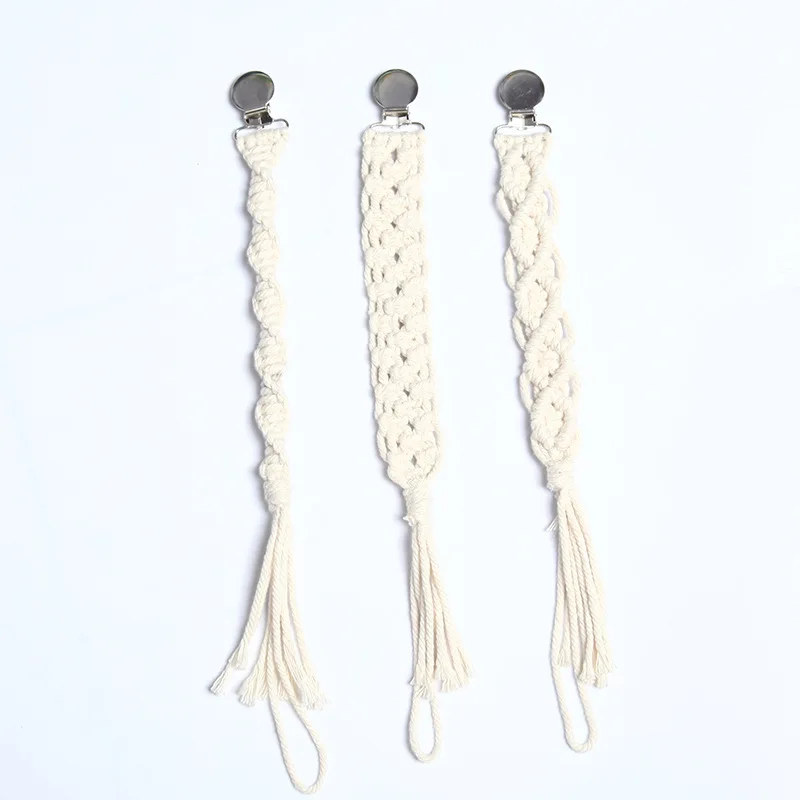 Macrame Baby Pacifier Clips Soothies Teething Ring Holder Braided Pacifier Leash Toys
Macrame Baby Pacifier Clips Soothies Teething Ring Holder Braided Pacifier Leash Toys