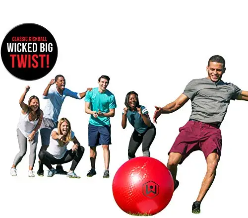 Wicked Big Sports Kickball-Supersized Kickball Outdoor Sport Tailgate Backyard Beach Game Fun for All
Wicked Big Sports Kickball-Supersized Kickball Outdoor Sport Tailgate Backyard Beach Game Fun for All