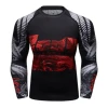 Sublimation Sports Apparel Custom Printed MMA Rash Guard Shirts Men