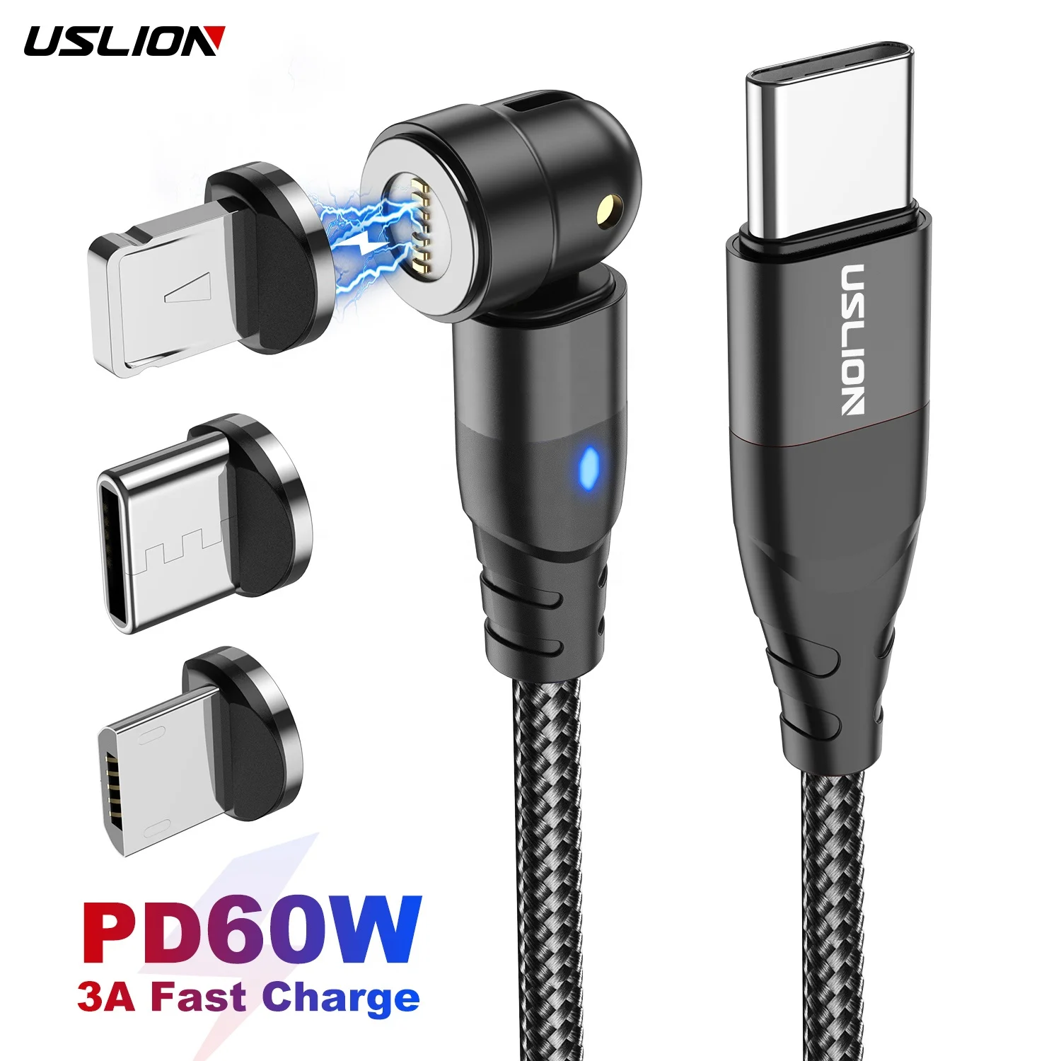 USLION OEM 3 in 1 1M PD60W 3A Fast Charging Data Cable Magnetic Cable Micro USB Type C For iphone 14 Huawei Mate P50 40 30 Pro
USLION OEM 3 in 1 1M PD60W 3A Fast Charging Data Cable Magnetic Cable Micro USB Type C For iphone 14 Huawei Mate P50 40 30 Pro